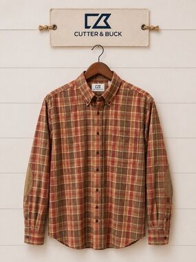 Cutter & buck plaid shirt size 3x